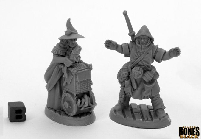 44035: DREADMERE TOWNSFOLK: FISHMONGERS (2) reaper bones black