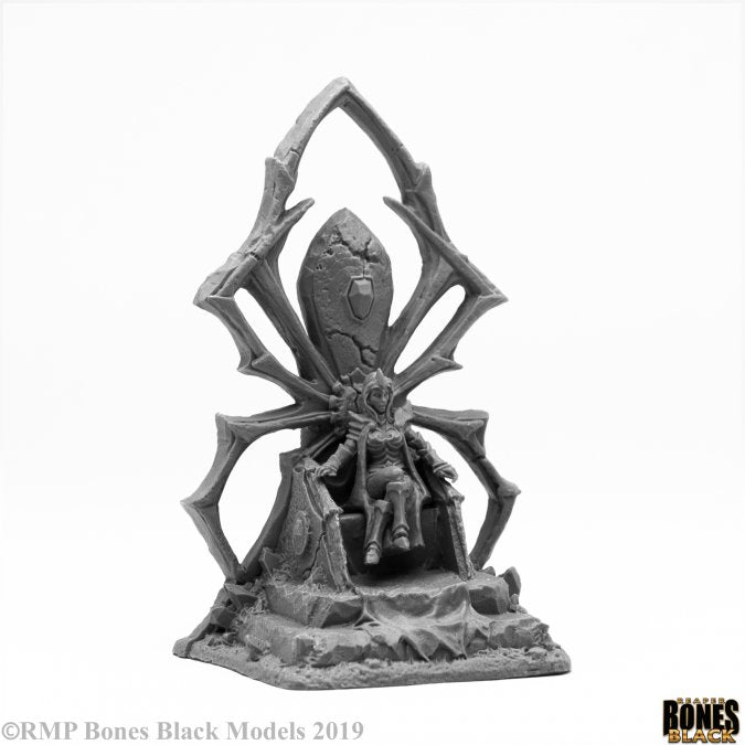 44090 DARK ELF QUEEN ON THRONE Reaper Bones Black