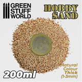 Thick Hobby Sand- Natural - 200ml - Green Stuff World with 1 euro for scale