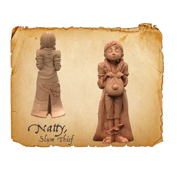 Moonstone Rags to Riches Miniature of a poor child giving puppy dog eyes