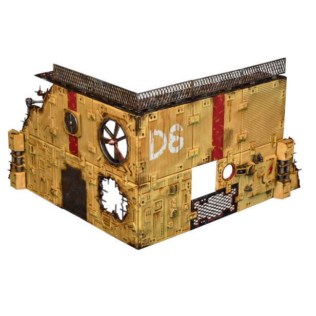 Industrial Zone Terrain Crate MGTC207 by Mantic Games. Terrain pieces painted yellow