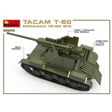 TACAM T-60 Romanian 76mm SPG MiniArt scale model kit - up high view of the model