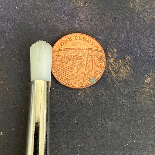 Series 501 Stubby Round- 8 - Rosemary & Co with a 1p for scale