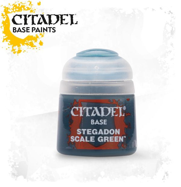 Citadel Base Paint - Stegadon Scale Green (12ml) :www.mightylancergames.co.uk