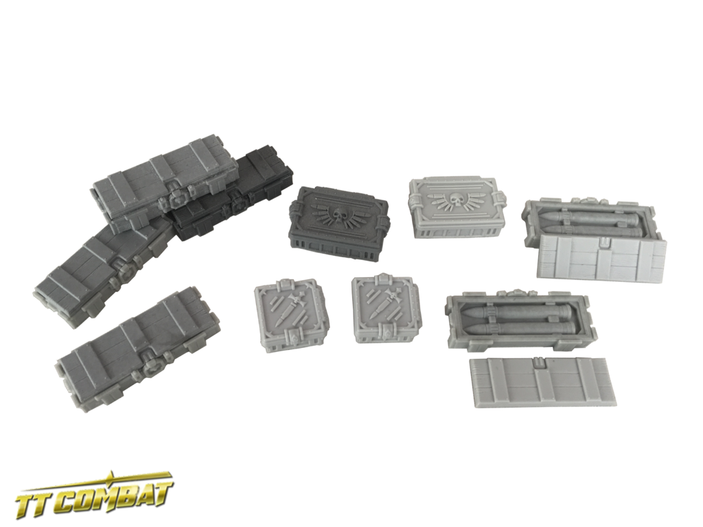 Ammo Crates - Resin (TT Combat GLC0817) :www.mightylancergames.co.uk