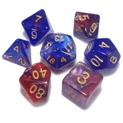 Mythic Blue enchantress dice set for role playing games