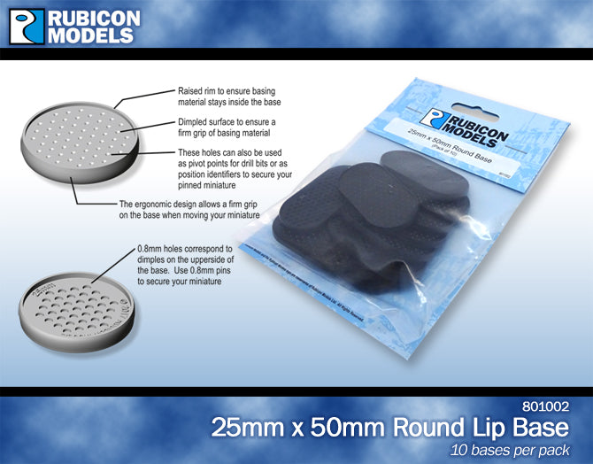 rubicon 25mm x 50mm bases (pack of 10)