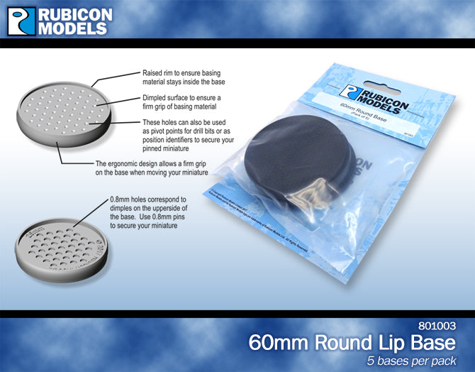 Rubicon 60mm bases (pack of 5)