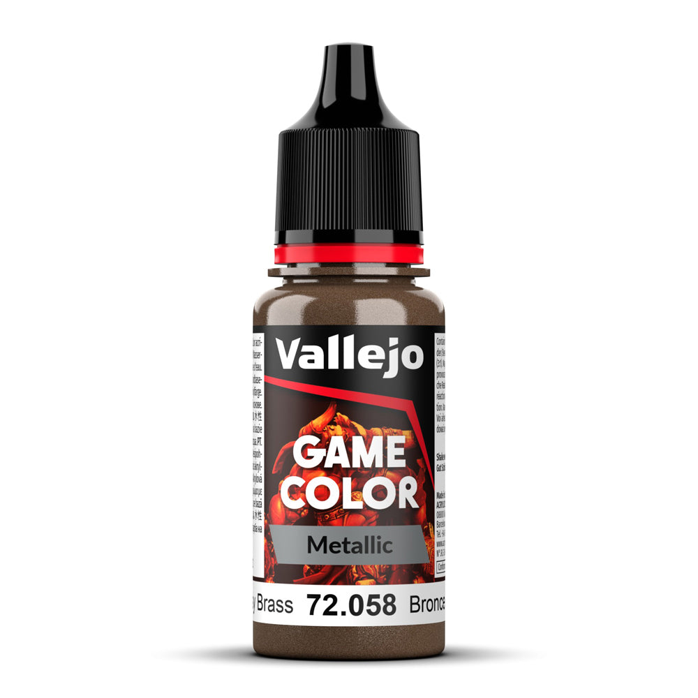 Vallejo Brassy Brass Metallic Game Color Paint 18ml