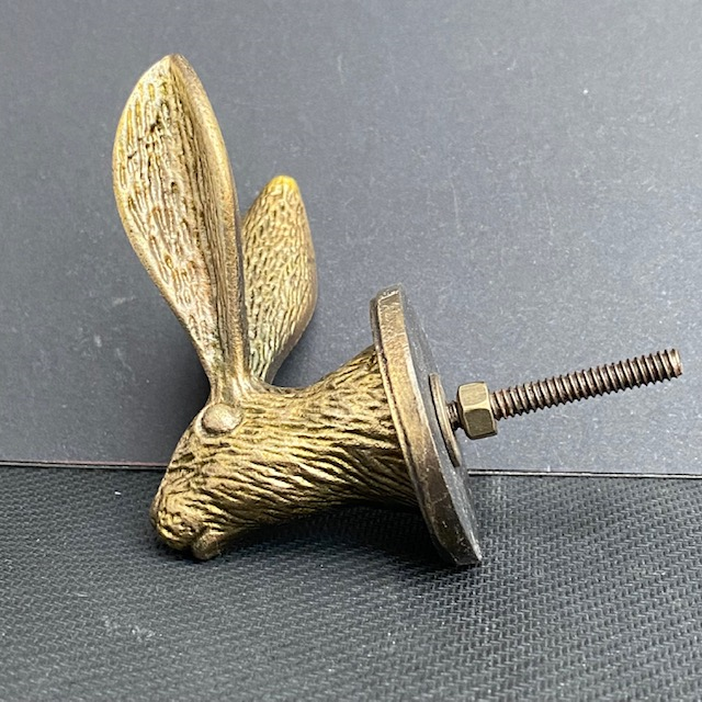 Hare Head Shaped Doorknob gold colour