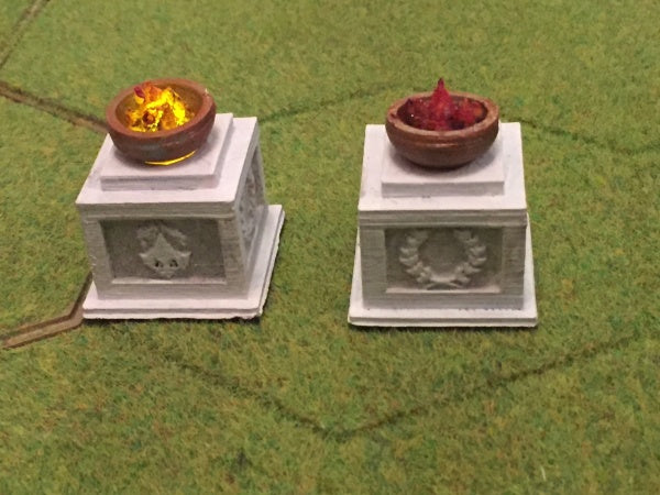 Roman Braziers x 2 (Irongate Scenery 28mm) :www.mightylancergames.co.uk