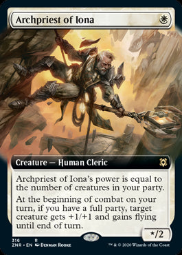 Extended Art Archpriest of Iona MTG Zendikar Rising 316