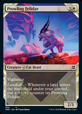 Expedition Frame Prowling Felidar MTG Zendikar Rising 294