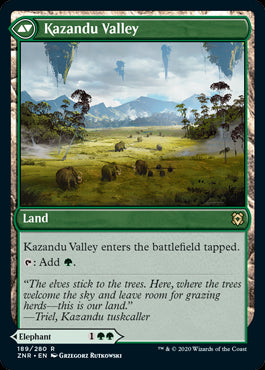 Kazandu Mammoth // Kazandu Valley MTG Zendikar Rising #189
