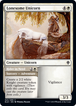 Lonesome Unicorn // Rider in Need Throne of Eldraine - 021 Non-Foil