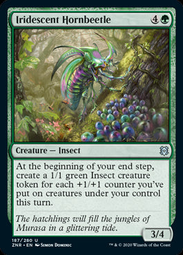 Iridescent Hornbeetle MTG Zendikar Rising #187