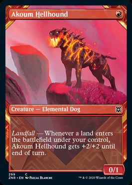 Expedition Frame Akoum Hellhound MTG Zendikar Rising 299