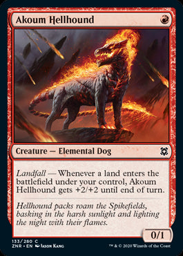Akoum Hellhound MTG Zendikar Rising #133