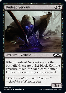 Undead Servant MTG Core 2020 - 118 Non-Foil