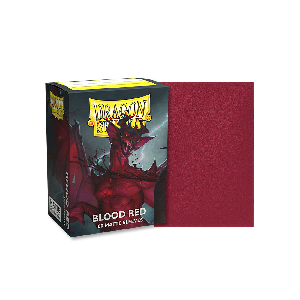 Dragon Shield Matt Blood Red – 100 Standard TCG Sleeves