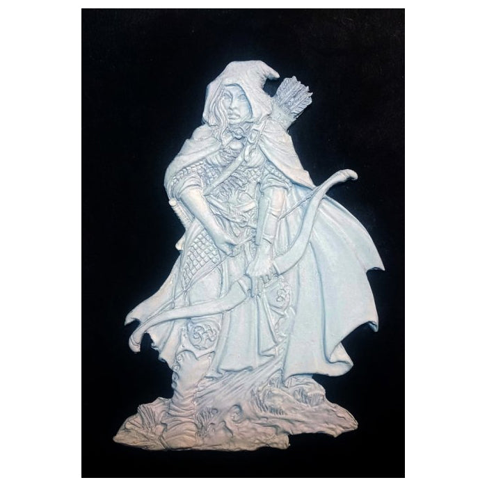 01448: Elf Ranger Flat Metal Miniature