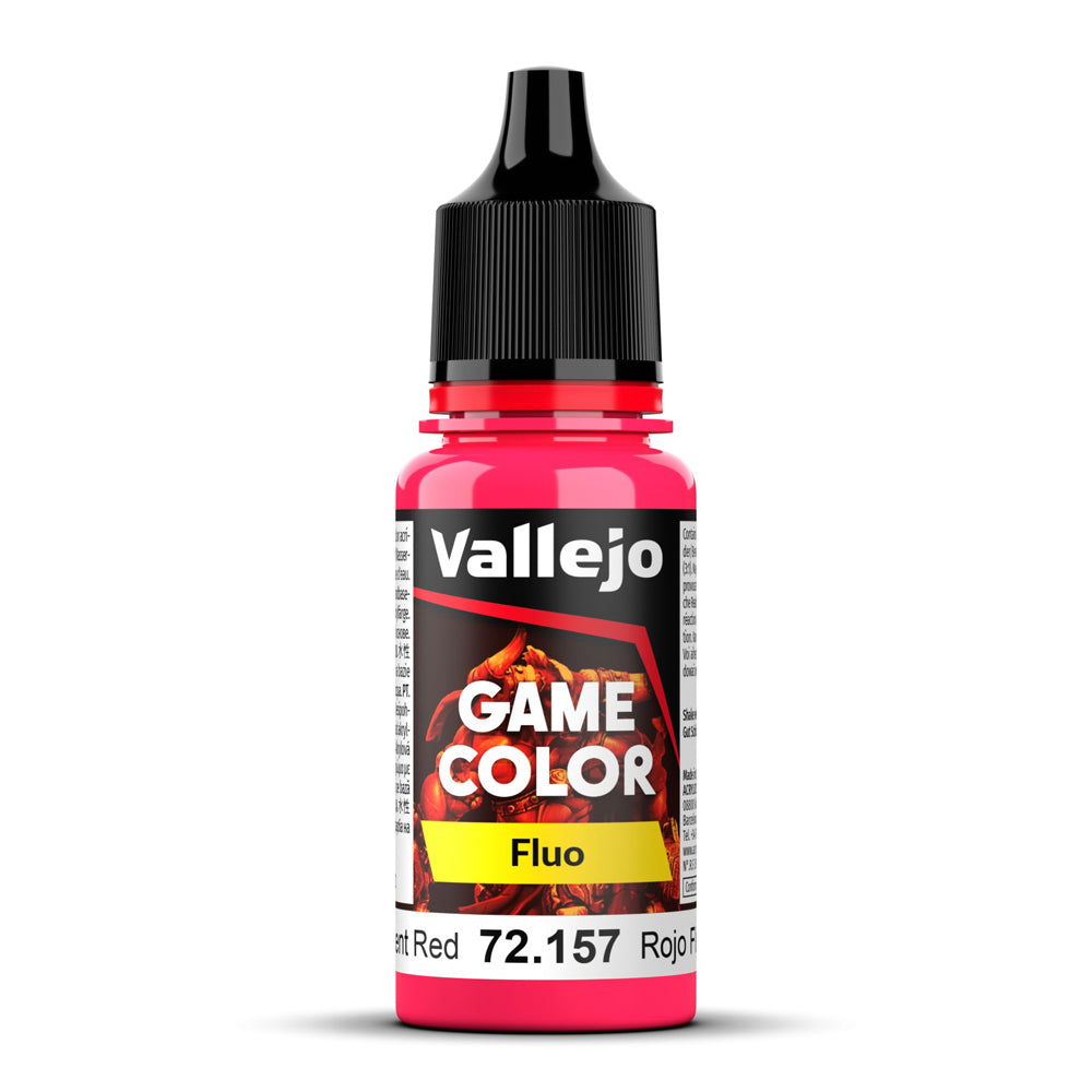 Vallejo Fluorescent Red Game Color Paint 18ml