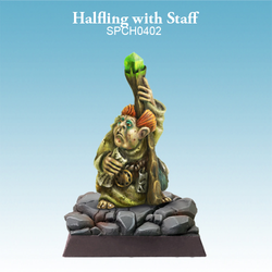 Halfing Darkling With Staff - SpellCrow - SPCH0402