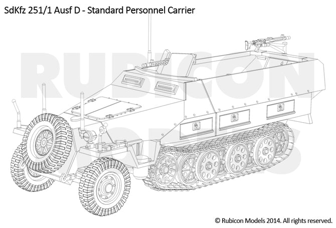 SdKfz 251/1 Ausf D - German (Rubicon 280018) :www.mightylancergames.co.uk