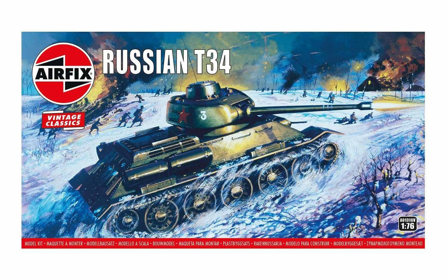 Russian T34 - 1/76 (A01316V) :www.mightylancergames.co.uk