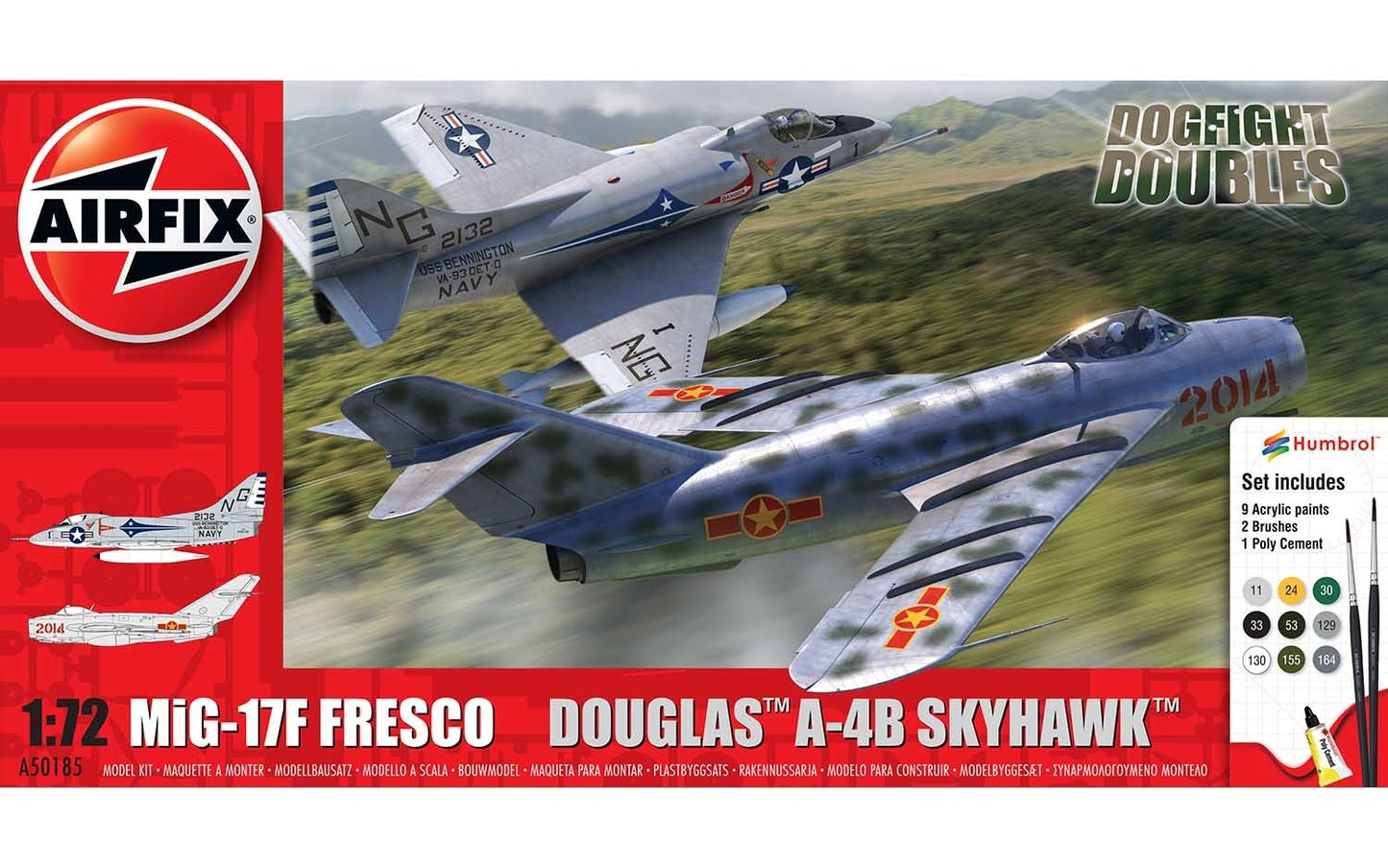 Mig 17F Fresco & Douglas A4B Skyhawk Dogfight Double Gift Set 1:72 (A50185)