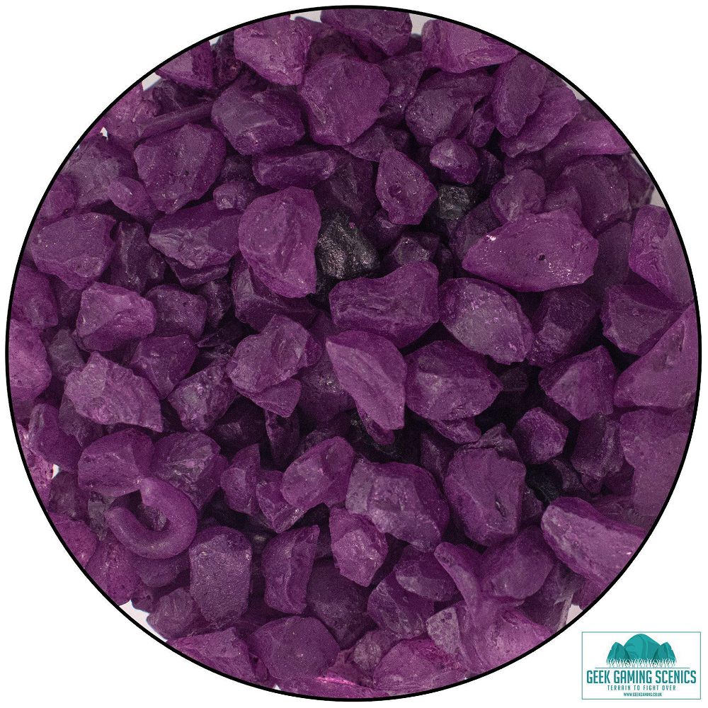 Glass shards in Aubergine by Geek Gaming Scenics, a chunky basing material