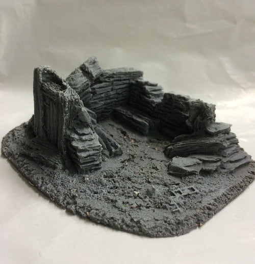 resin ruined building derelict scenery