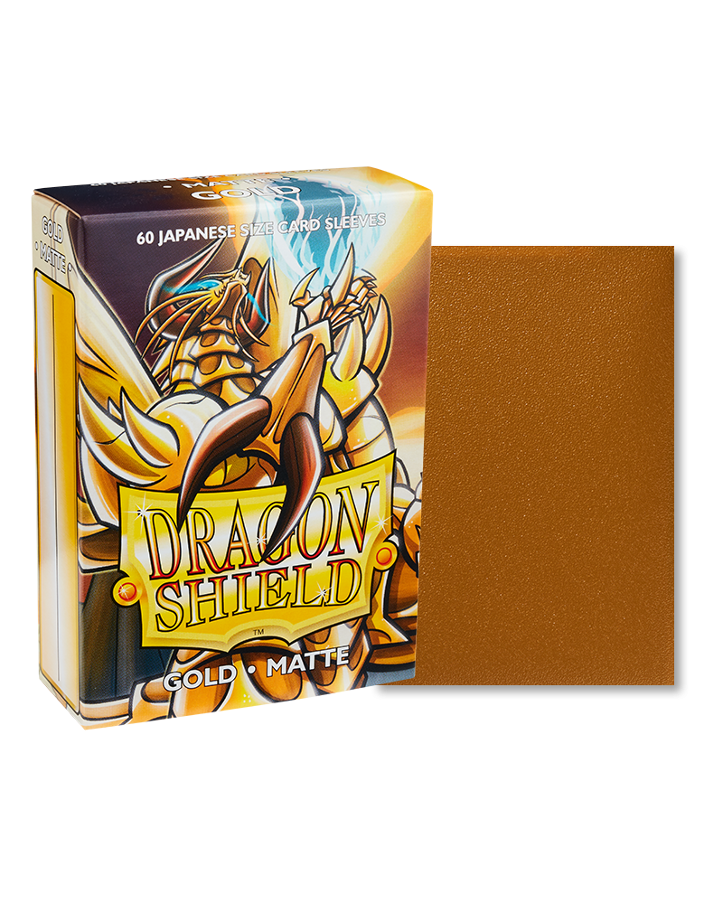 Dragon Shield Gold Matte Japanese Size Sleeves x60