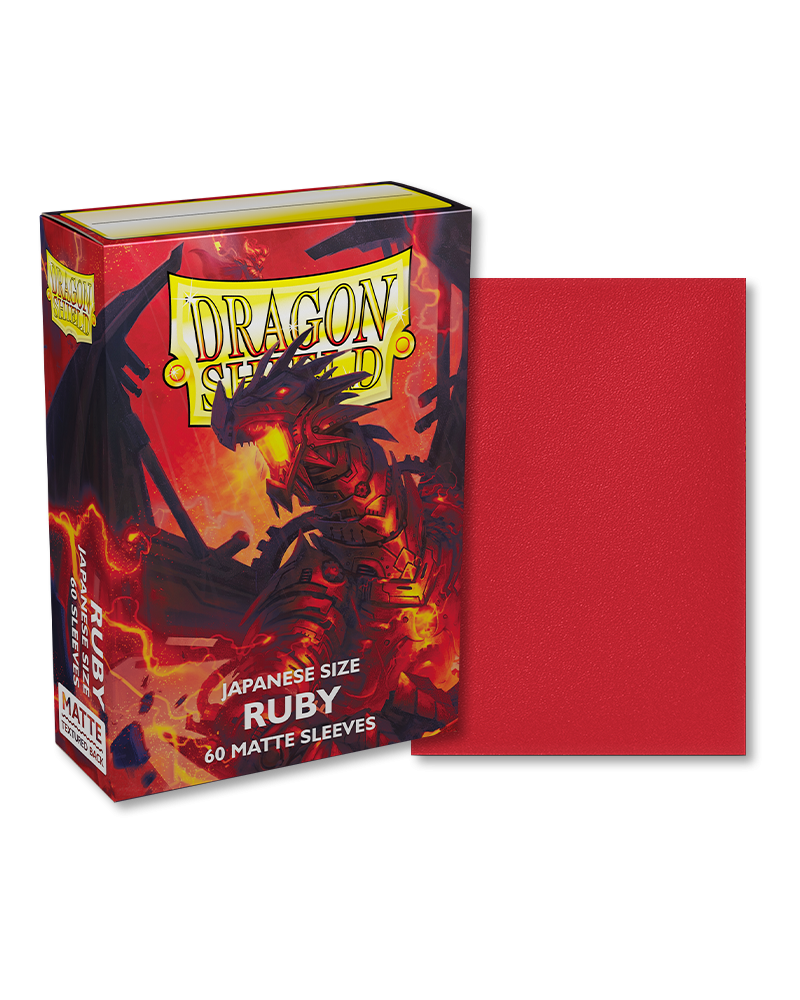 Dragon Shield Ruby Matte Japanese Size Sleeves x60