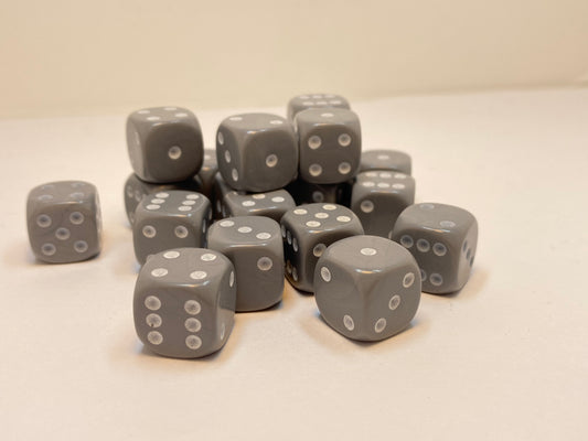 Grey - 20 x 12mm D6 (12GD6)