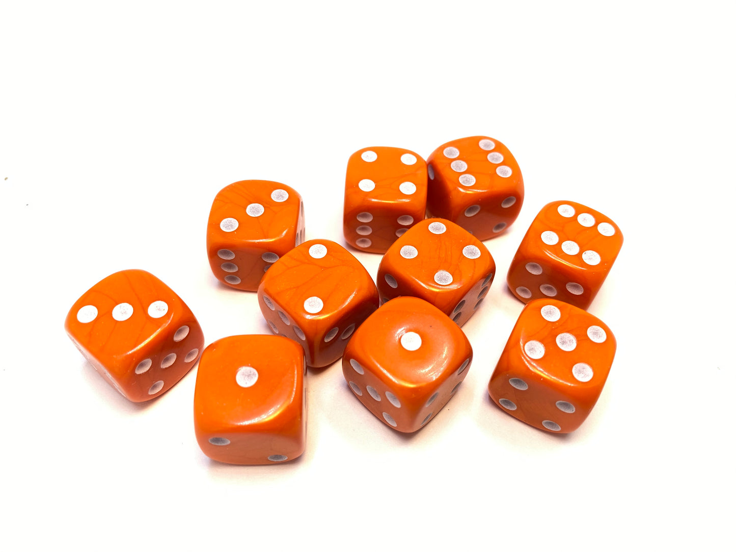 Orange - 10 x 16mm D6 (16OD6)