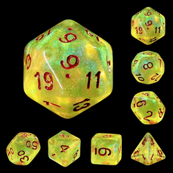 Mythic Lemon Yellow Dice Set for Role Playing Games