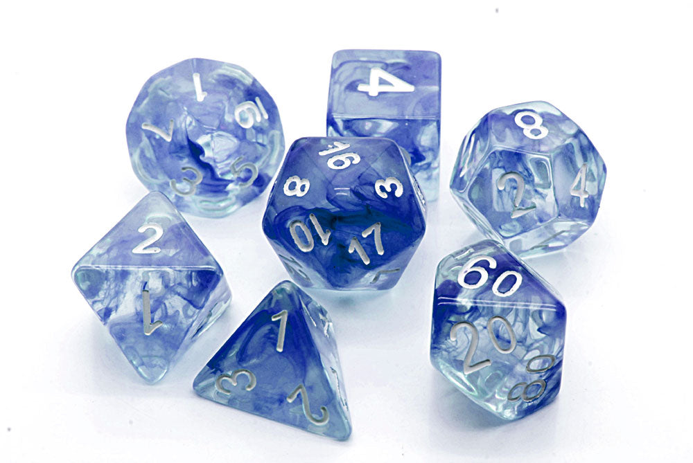 Storm Blue Poly Dice Set -SDB2