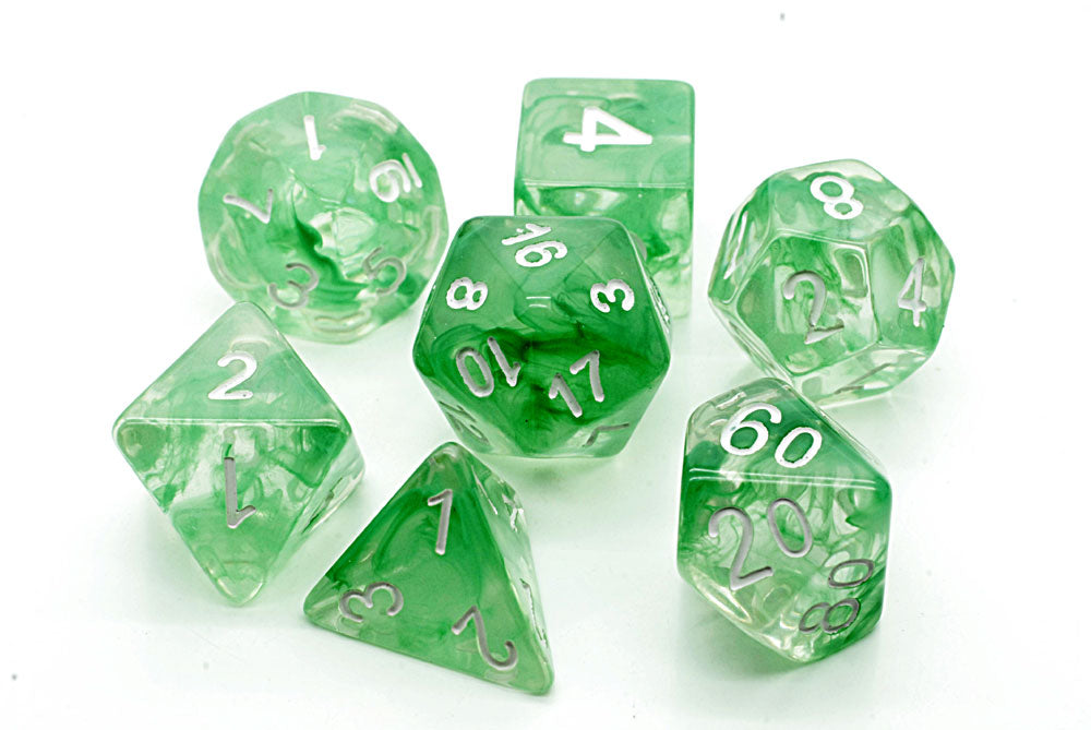 Storm Dice Set D20 Poly Dice set - Green