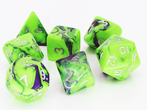 Toxic D20 Poly Dice set - Green