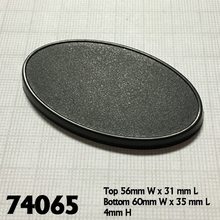 74065: 60mm x 35mm Oval Gaming Base