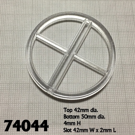 2 Inch Round Transparent Flight Stand w/ Tall Flight Peg (5 bases, 5 pegs)