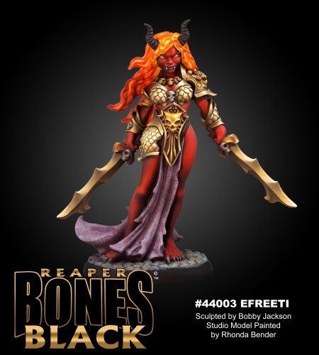 44003: Ziba, Female Efreeti (Bones Black) Mighty Lancer Games