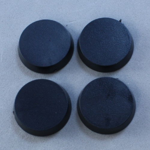 25 Pack of 20mm Round Plastic Flat Top Base