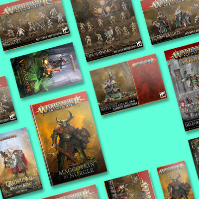 Maggotkin Warhammer AoS Pre-Order Mood Board on  Birthday Blue Background