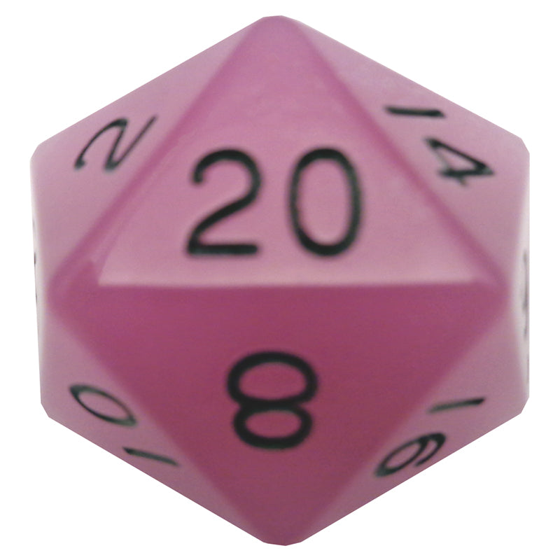 FanRoll RPG Mega Acrylic D20 – Glow Purple