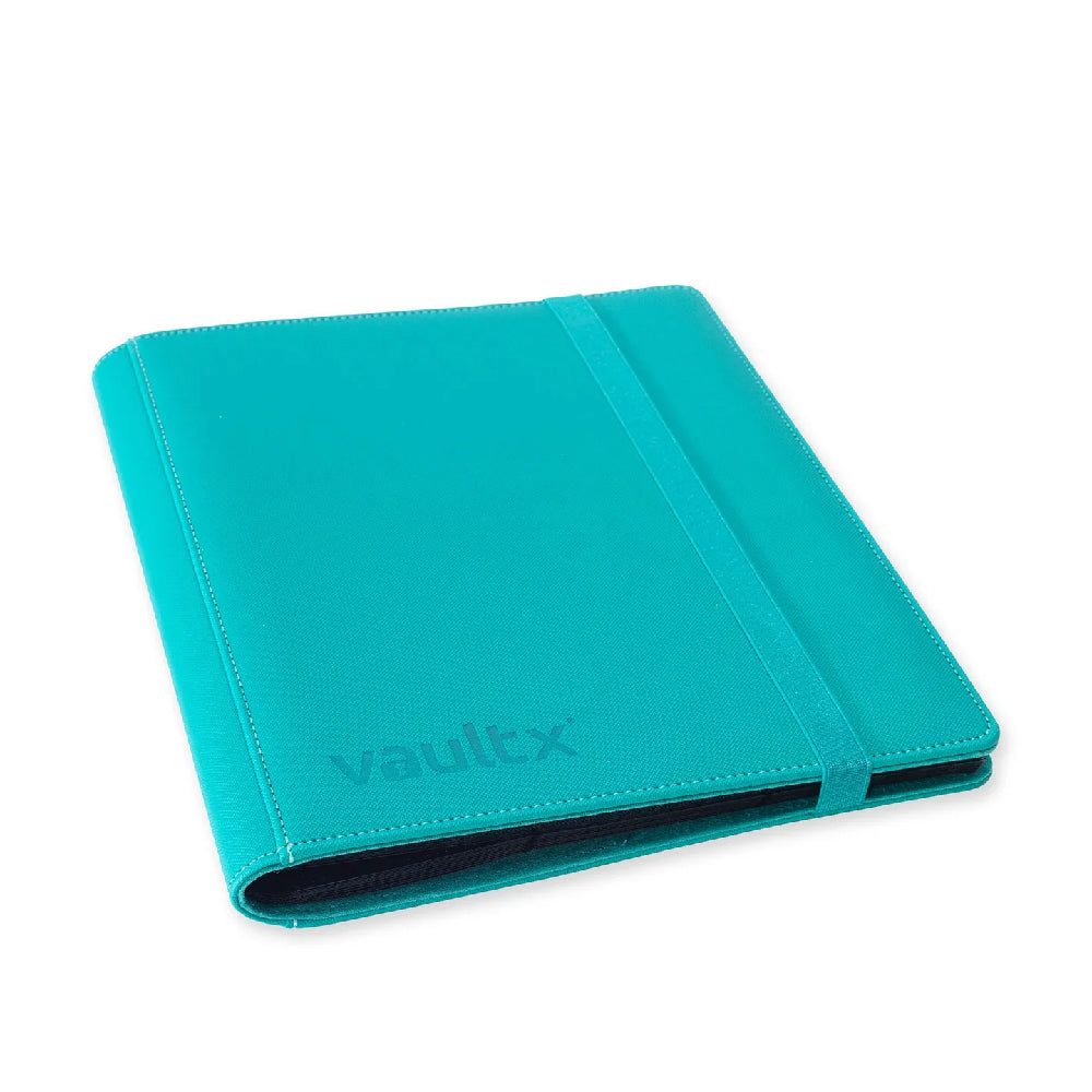 Ocean Blue Vaultx 9-Pocket Strap Binder Laid Flat