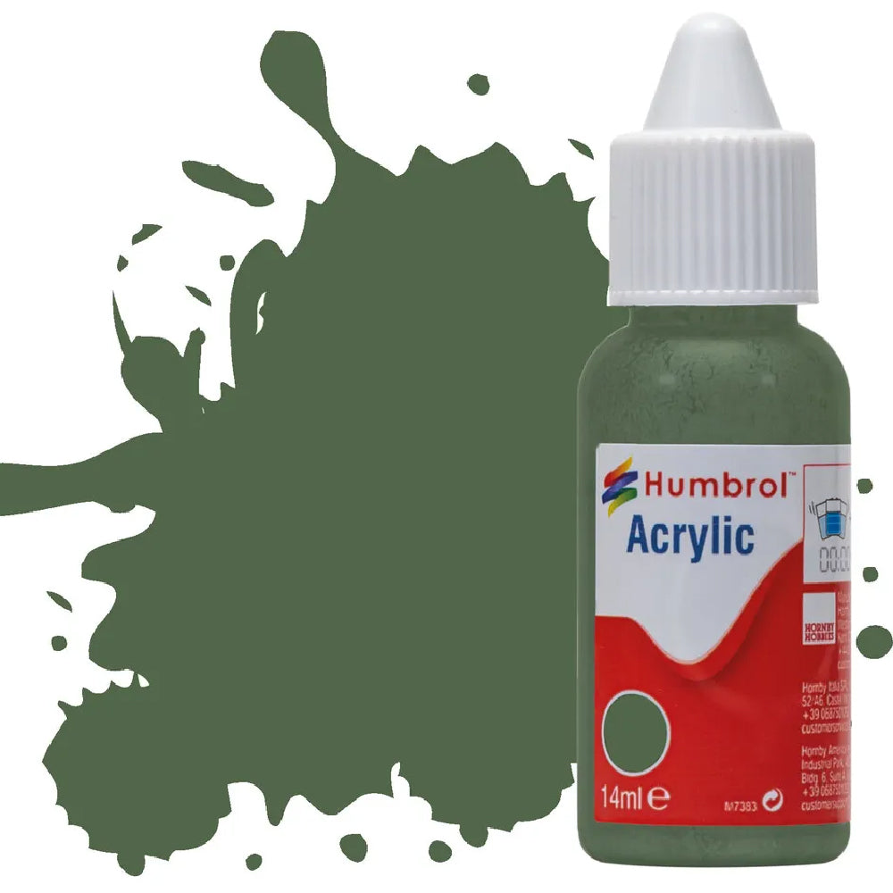 Humbrol RLM 82 Olivgrun Matt Acrylic Hobby Paint 14ml Dropper Bottle