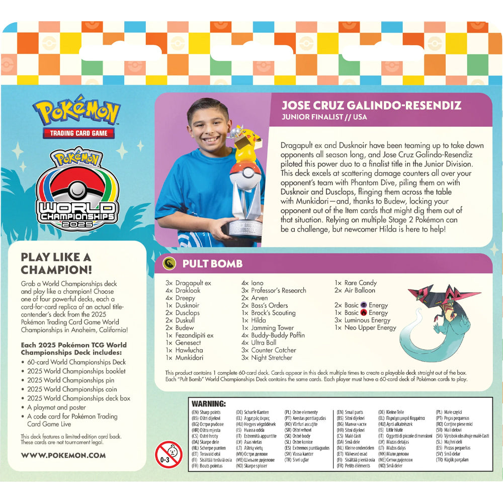 Pokémon TCG Pult Bomb 2025 WC Deck Contents