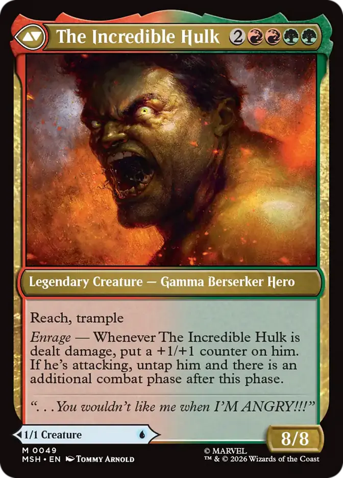 The Incredible Hulk #049 Card Back